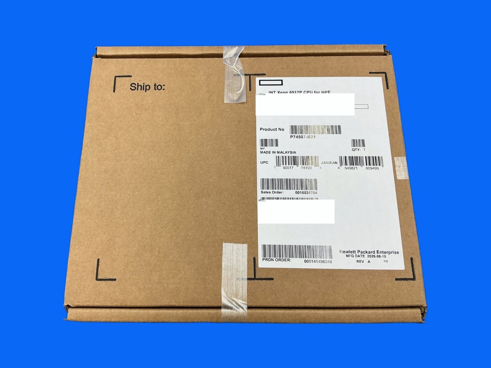 HPE Intel Xeon 6 6517P 3.20 GHz 16 3.20 GHz 32 Threads 72M Cache FCLGA4710 Proce