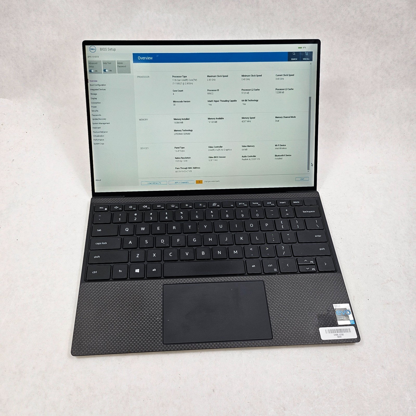 Dell XPS 13 9310 Laptop 13" FHD+ Intel Core i7-1195G7 16GB RAM 512GB SSD