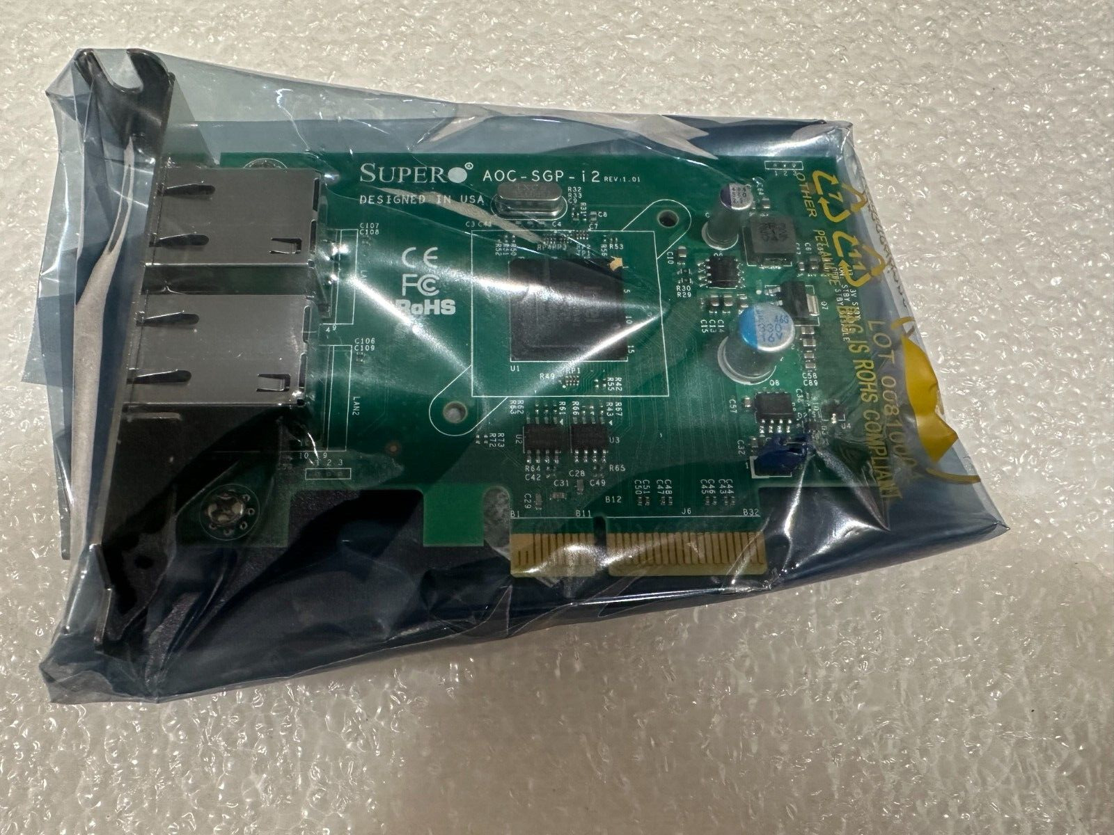 Supermicro AOC-SGP-I2 2-Port PCI-Express x4 Gigabit Ethernet Controller Card