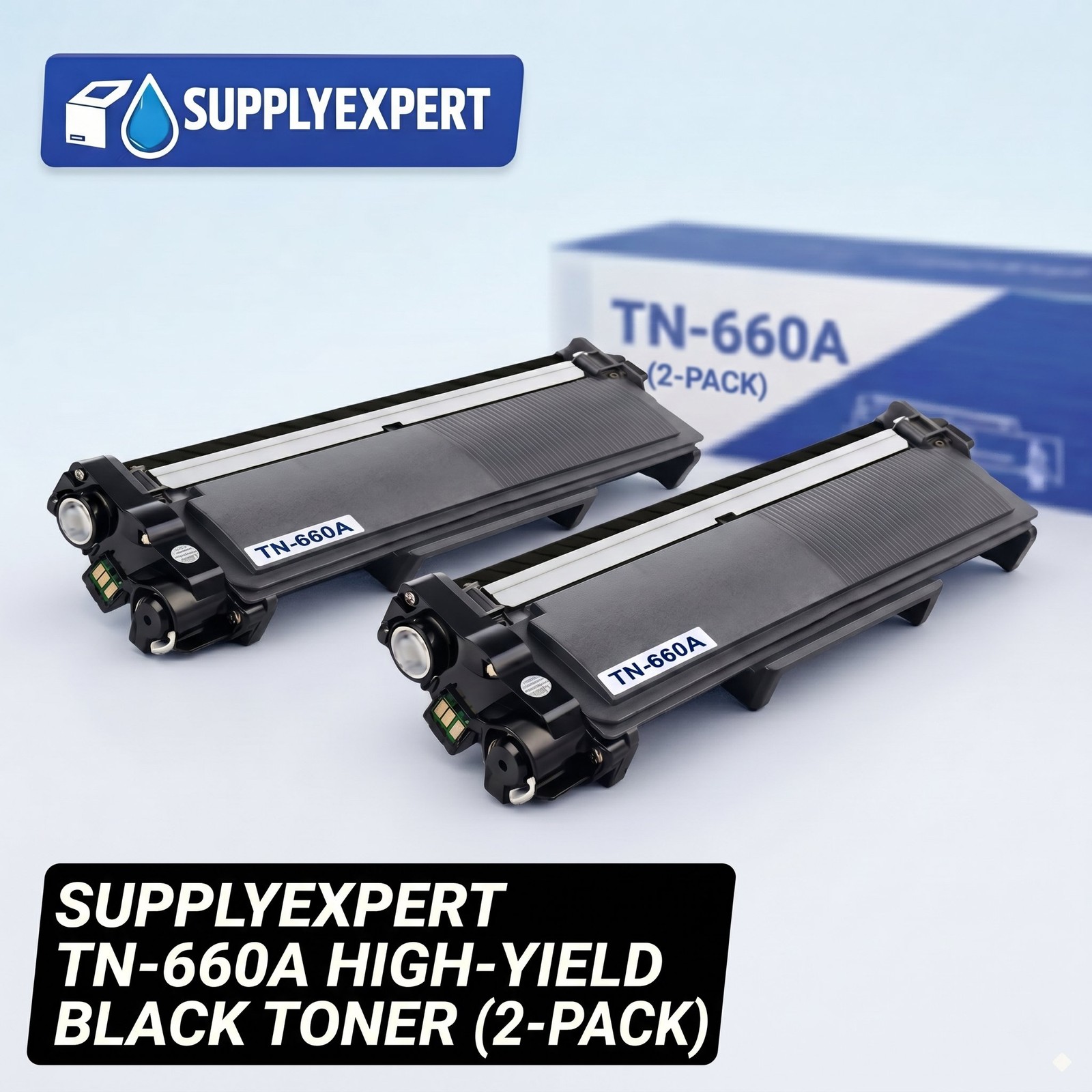 2PK TN660 Black Laser Toner for Brother HL-L2360DW MFC-L2700DW