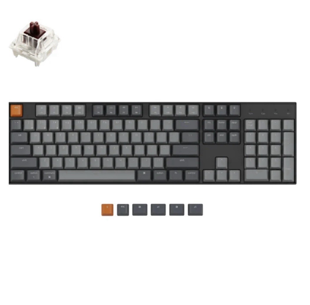 KEYCHRON K10C3 WIRELESS MECHANICAL KEYBOARD RGB GATERON G PRO MECHANICAL BROWN
