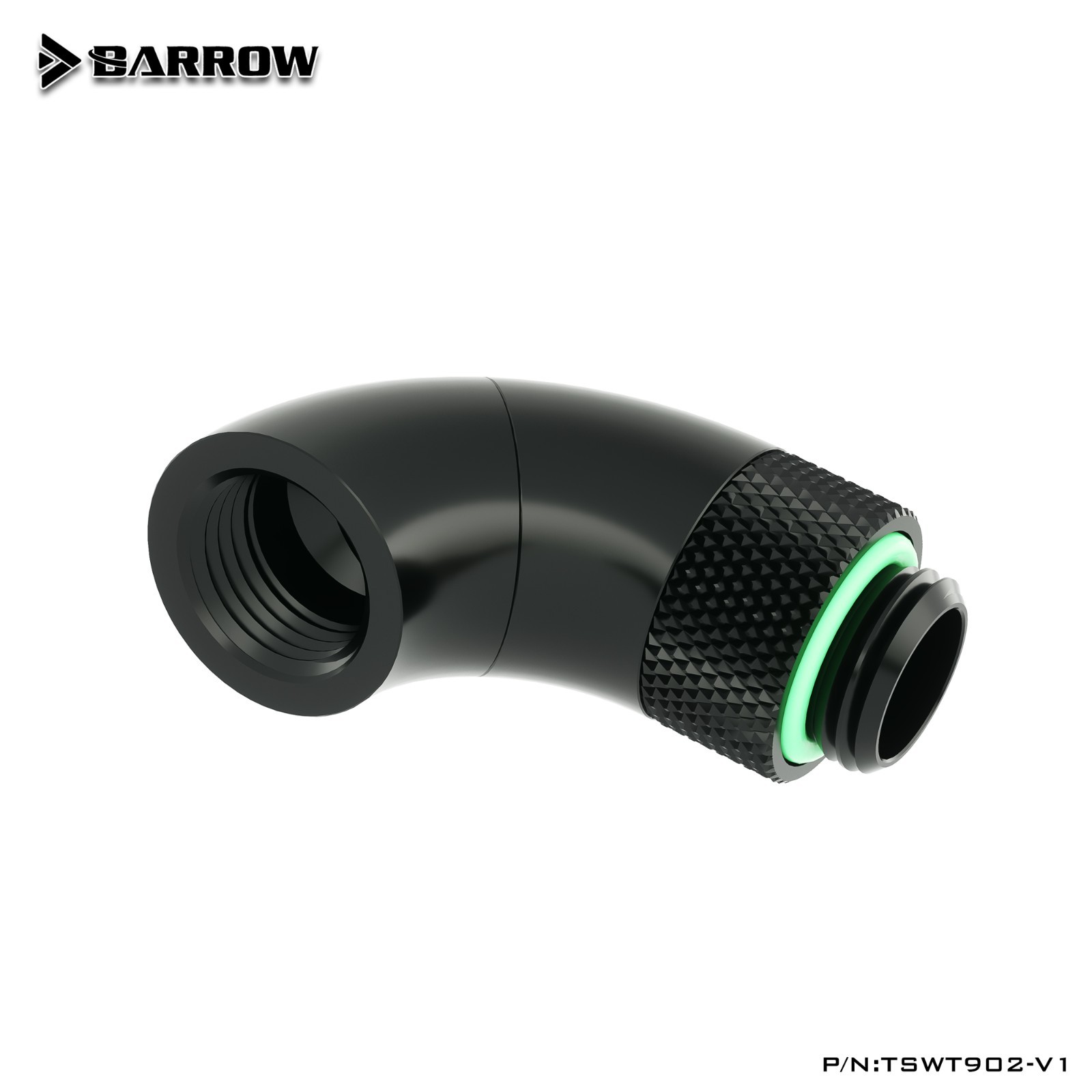 Barrow G1/4" 90° Snake Triple Rotary Adapter 90 Degree Fitting Male to Female -
