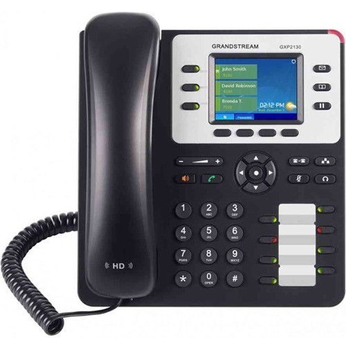 Grandstream GXP2130 IP Phone - Corded - Corded - 4 Multiple Conferencing - Wall