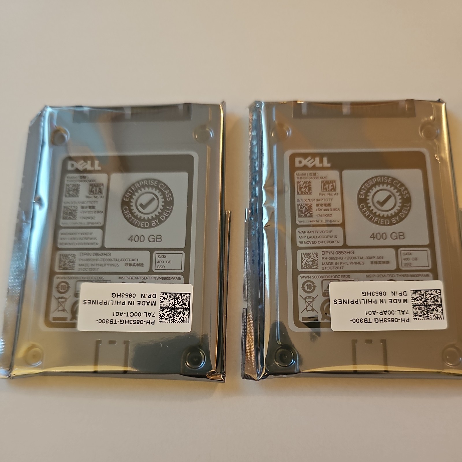 ( 2 Pack ) Dell Toshiba 400GB 0853HG  1.8" 6G SATA SSD PowerEdge M830 M630 M43