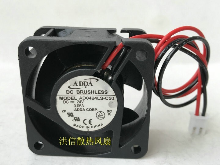 ADDA AD0424LS-C50 24V 0.06A 4020 40mm frequency converter mute cooling fan 2pin