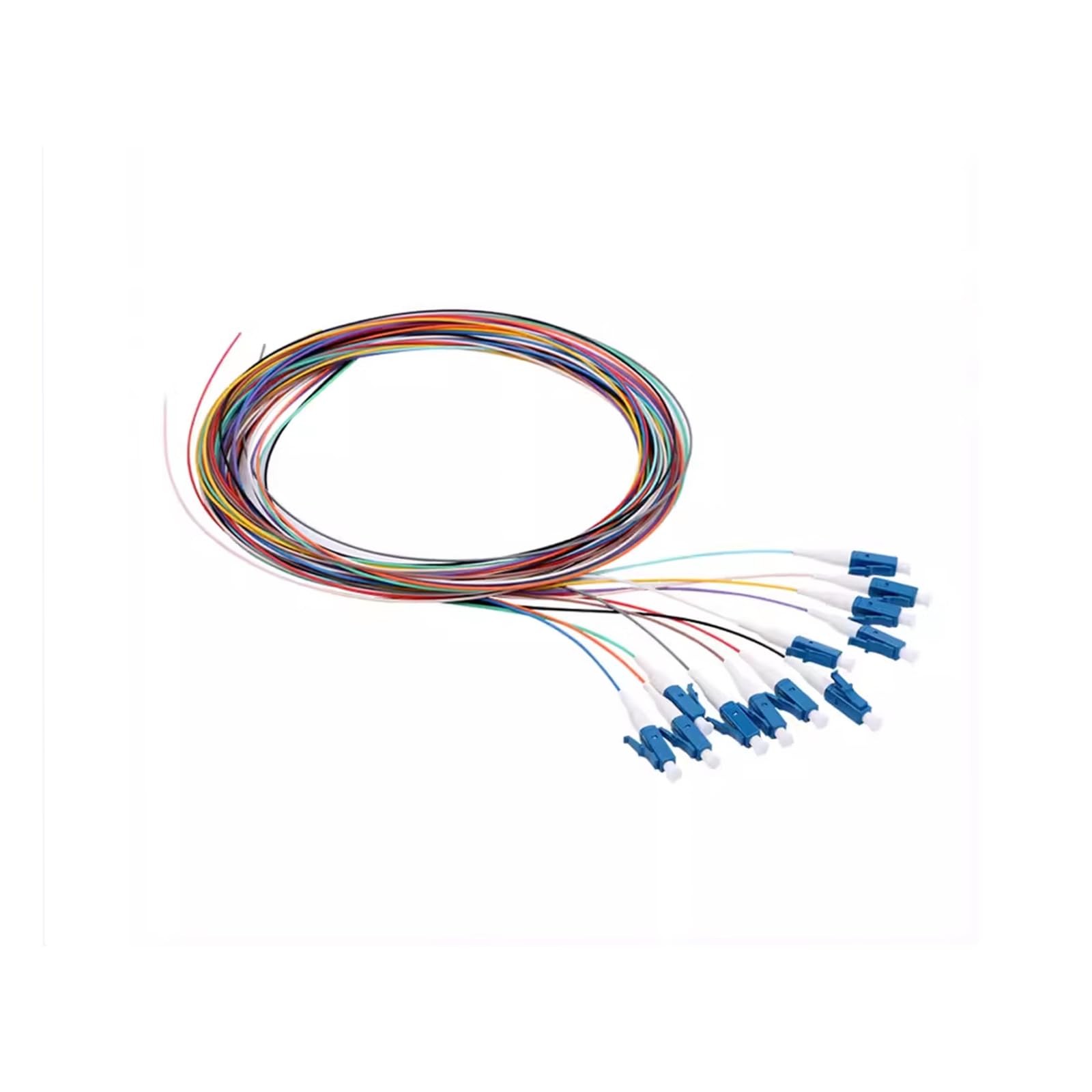1 Pack 1 Point 5M LC UPC 12 Color 9 125 Singlemode Fiber Optic Pigtail Cord