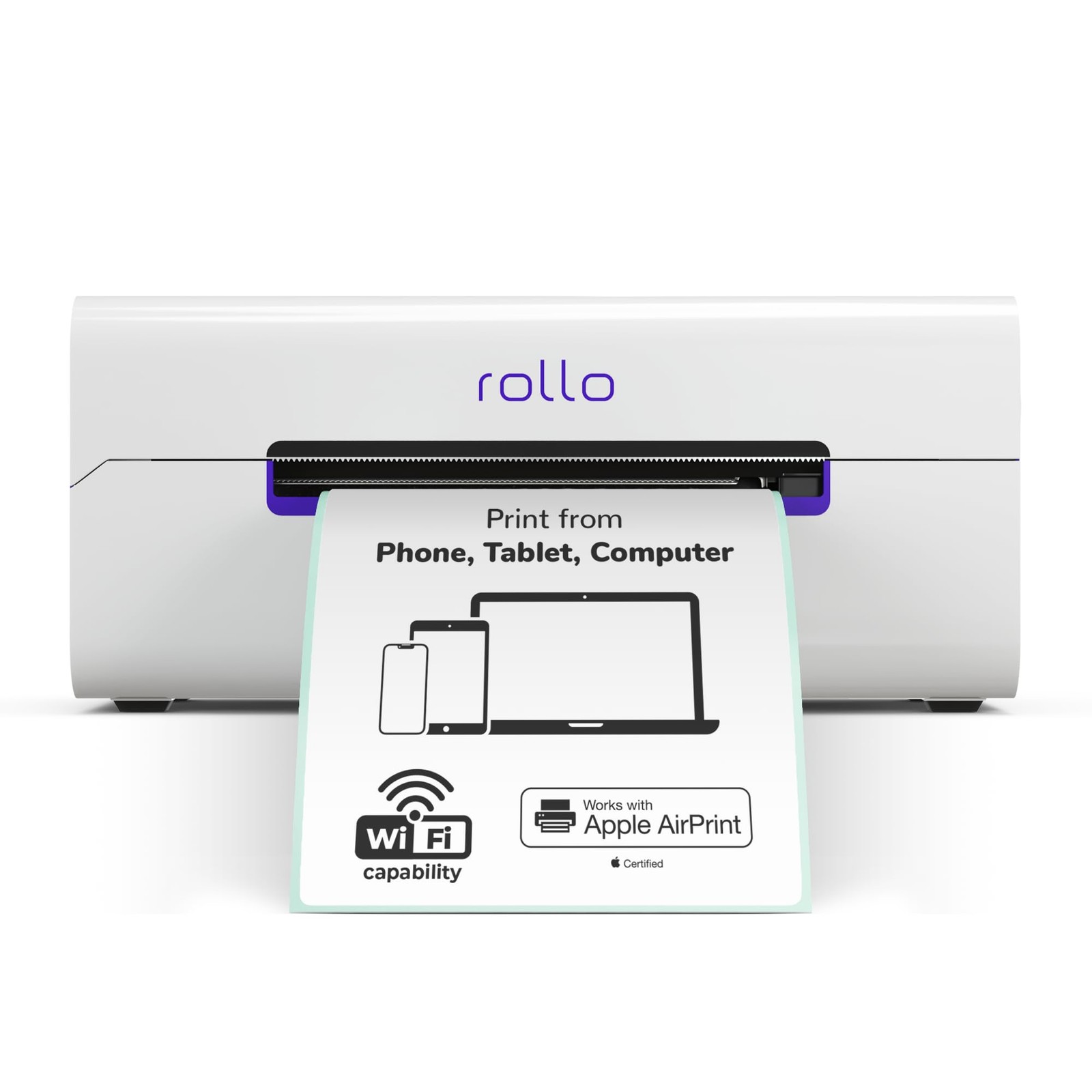 Rollo Wireless Shipping Label Printer - Wi-Fi 4x6 Thermal Label Printer