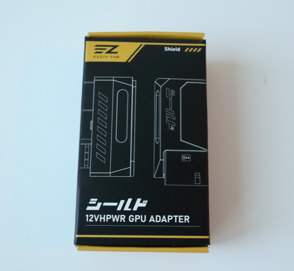 EZDIY-FAB PCIe 5.1 Adapter - 600W 12+4pin 180 Degree Right Angle STD Black