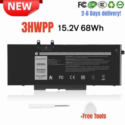 ✅LOT 3HWPP Battery for Dell Latitude 5501 5401 5511 5510 5411 5410 Series 68wh