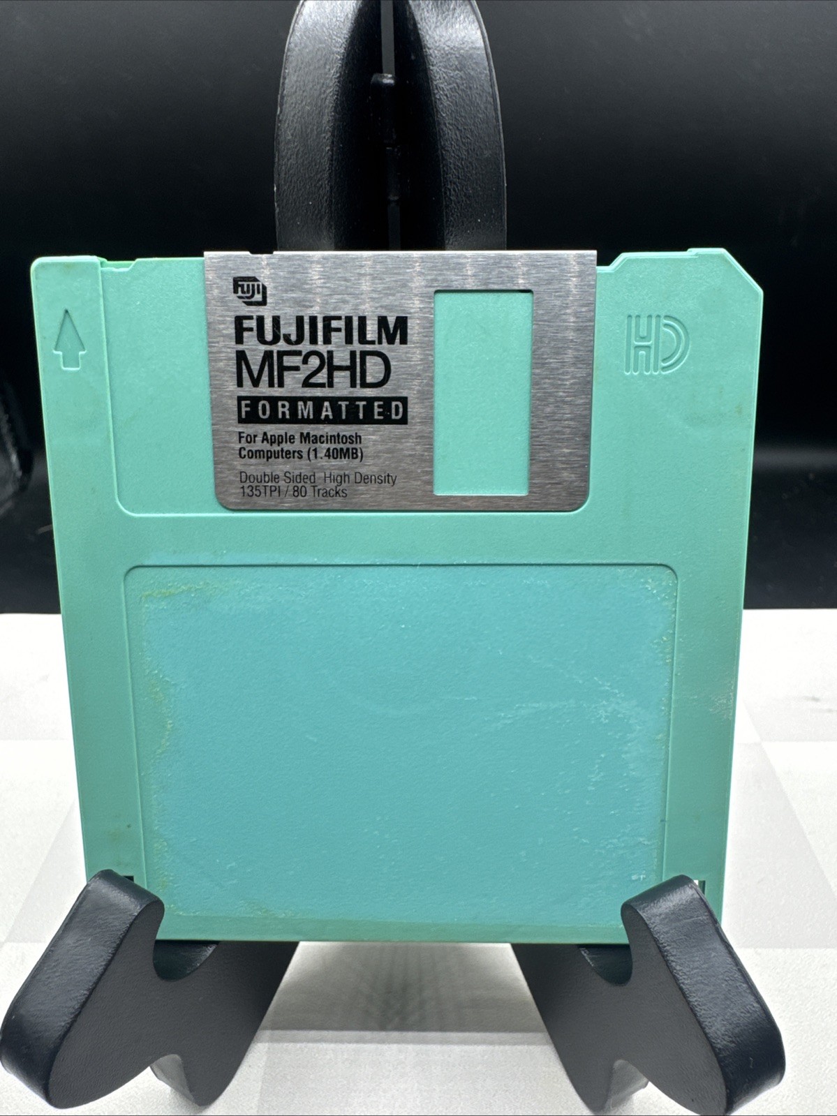 Vintage Fujifilm MF2HD Double Sided High Density Floppy Disks 3.5" Teal Apple