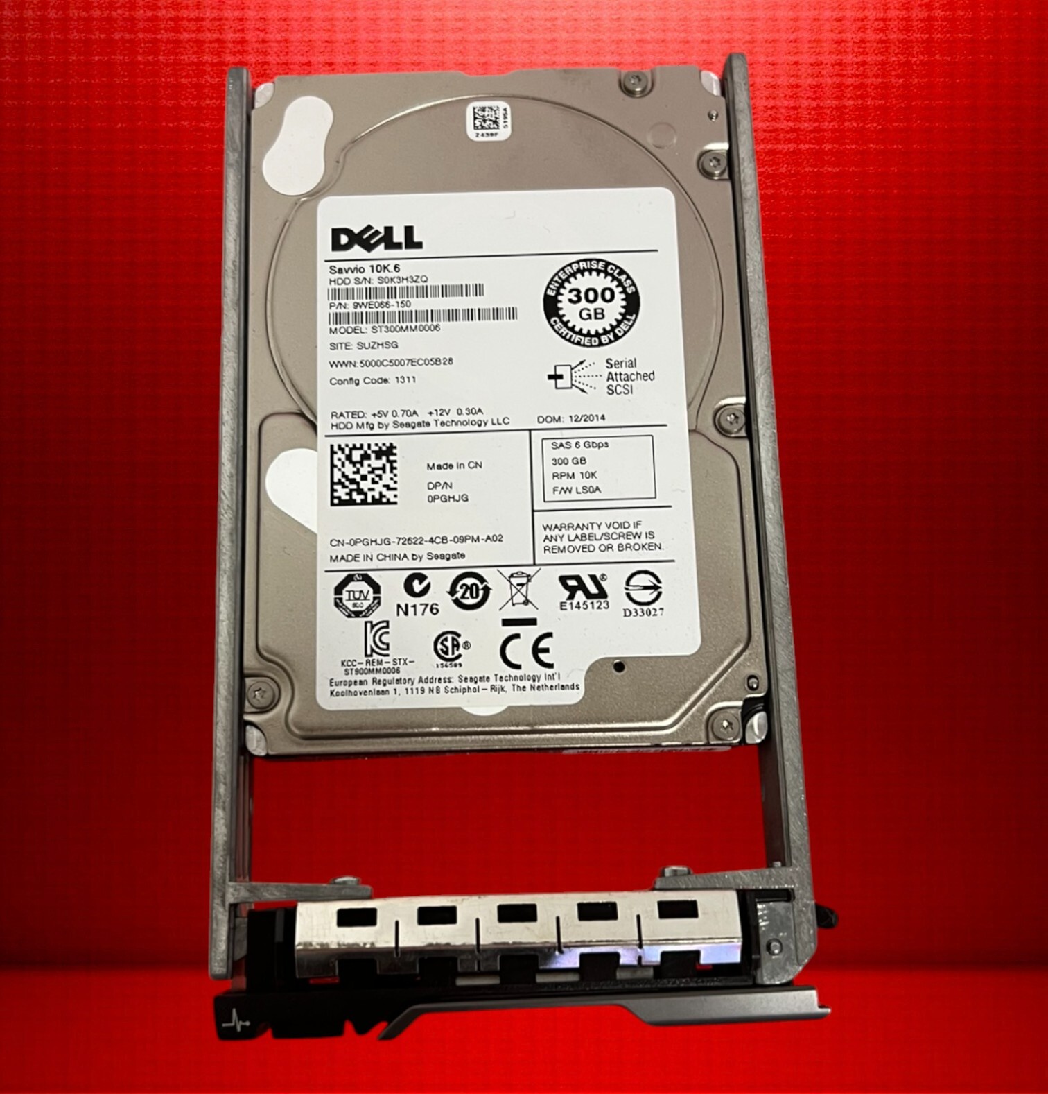 Dell 300GB 10K 6Gb/s SAS 2.5" SFF Hard Drive 9WE066-150 ST9300605SS