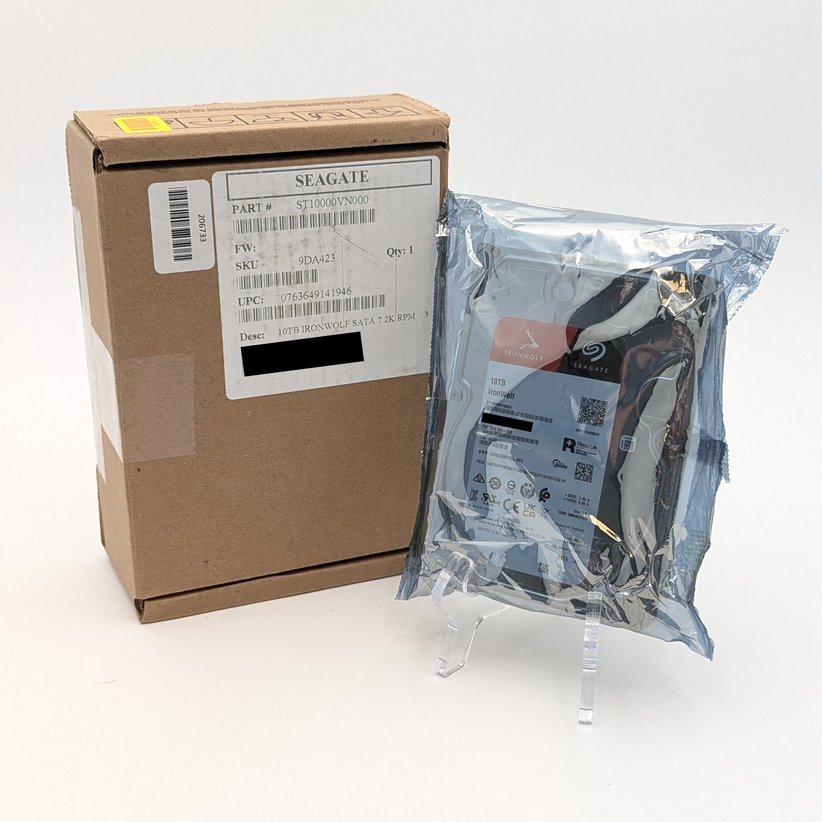 Seagate IronWolf 10TB SATA 3.5" 7200RPM Internal Desktop Drive (ST10000VN000)