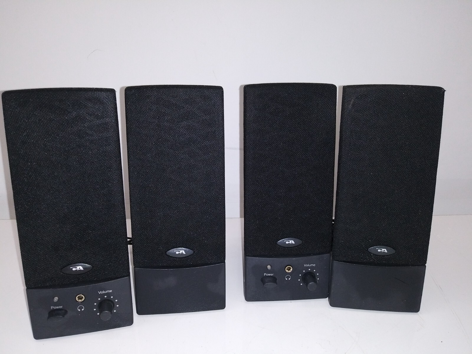 CYBER ACCOUSTICS CA-2016 2-PIECE USB POWERED COMPUTER SPEAKERS LOT OF 2