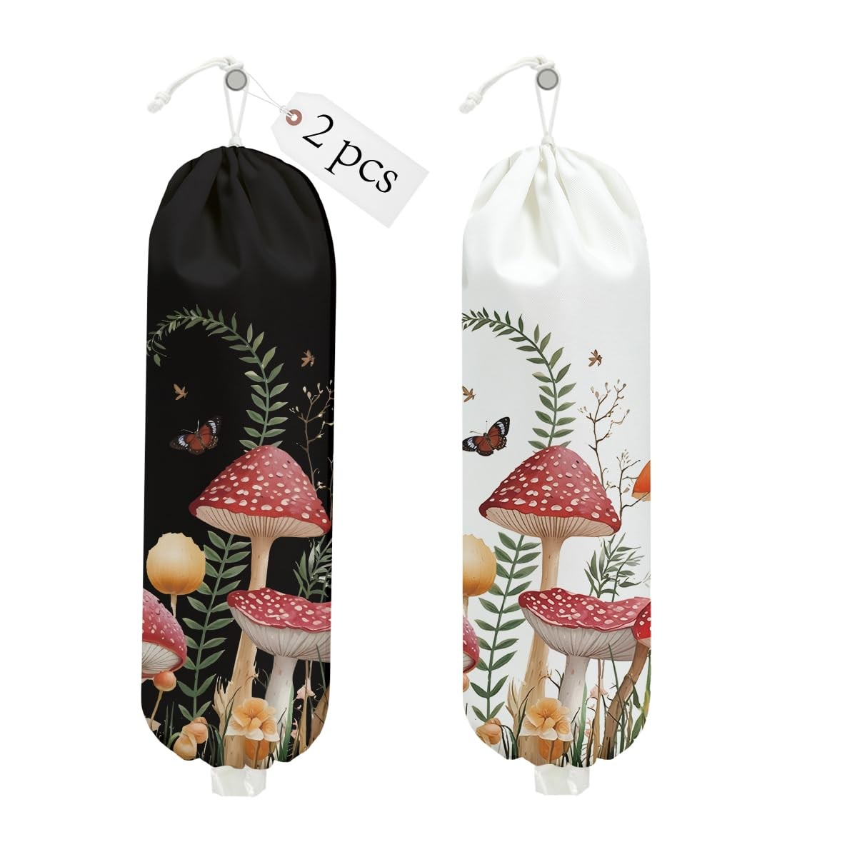 2PCS Mushroom Plastic Bag Holder, Mushroom Gifts for Women Mom Sister