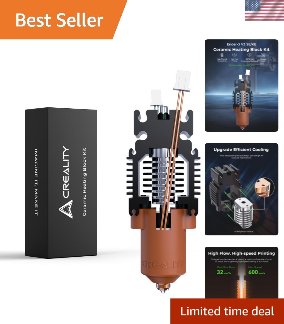 Official Ender 3 V3 SE/KE Upgrade Hotend Kit, with Quick-swap Nozzle Kit, Sup...