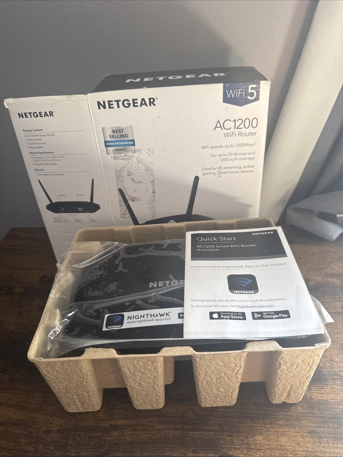 NETGEAR WiFi Router (R6230) AC1200 Dual Band Wireless Speed