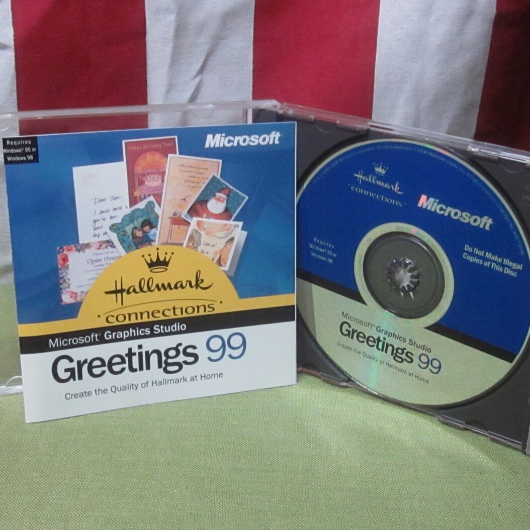 HALLMARK CARDS Greetings 99 Microsoft Graphics Studio CD-ROM Windows 95/98