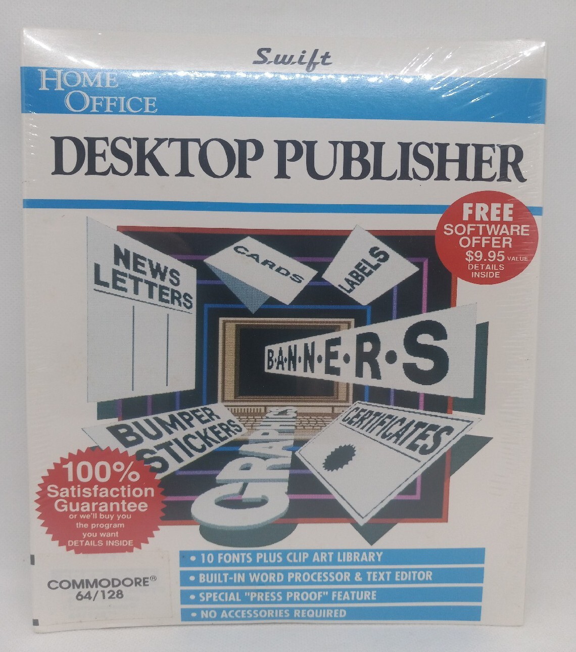 Commodore 64/128 - Swift Home Office Desktop Publisher * VTG 1989 New & Sealed