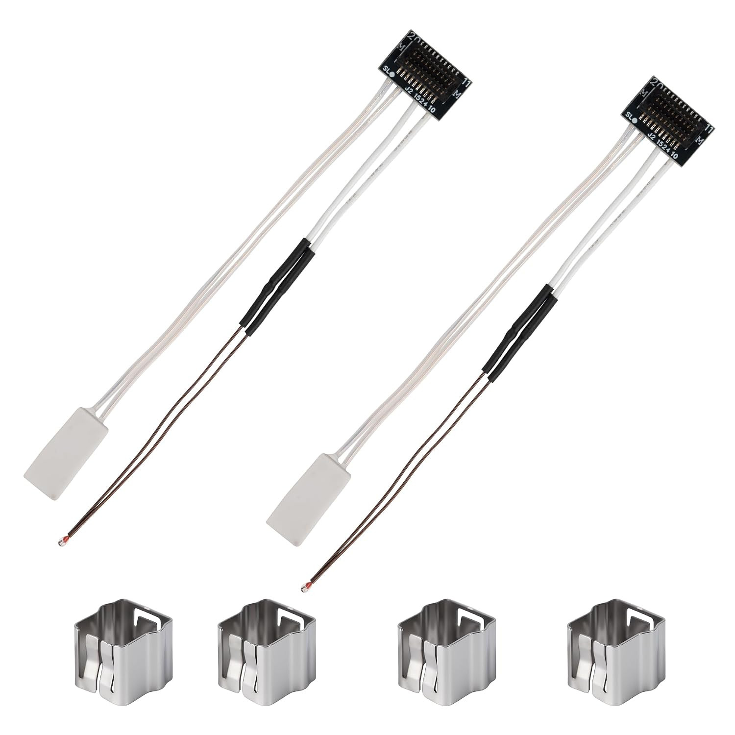 2 Pack Ceramic Heater and Thermistor Kit for Bambu Lab P1P/P1S, 24V 48W Ceramic