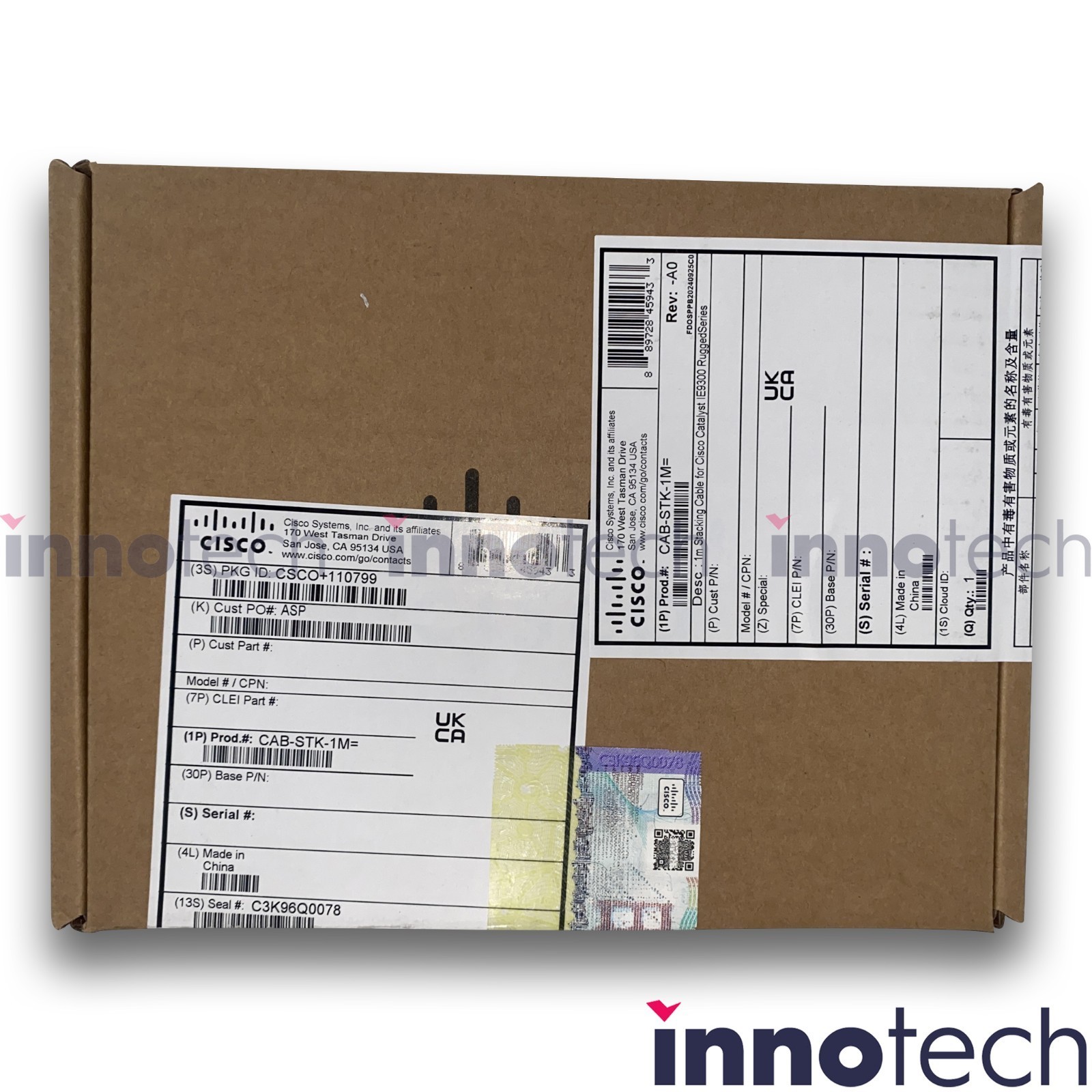 Cisco CAB-STK-1M FlexStack Stacking Cable for Catalyst 2960 Series New Sealed
