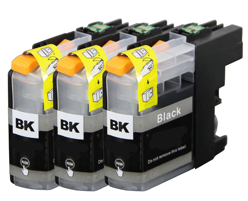 3P XL BLACK Printer Ink fits LC203 LC201 MFC-J480DW MFC-J5320DW MFC-J4320DW