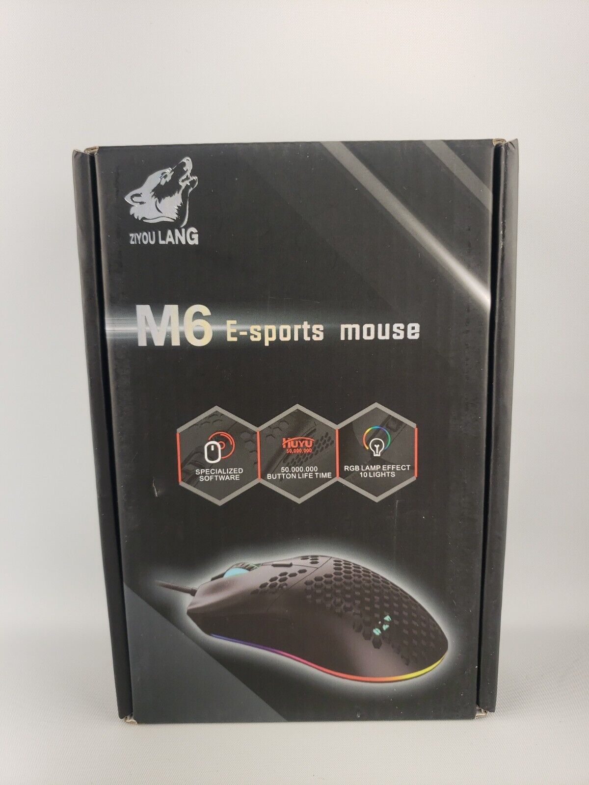 Ziyou Lang M6 E-sports Mouse With RGB Lights Pink