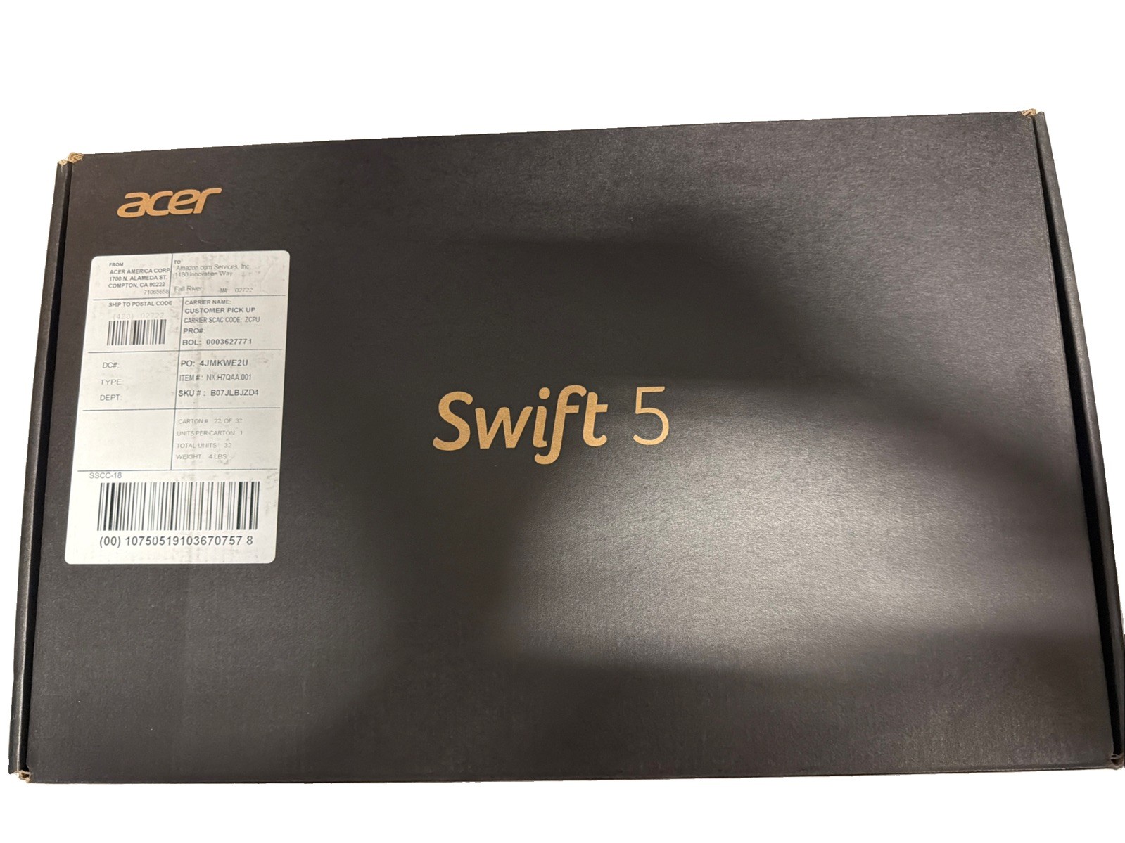 Acer SF51551T507P Swift 5 Thin and Light 15.6in FHD Touch 8GB RAM 256GB SSD BNIB