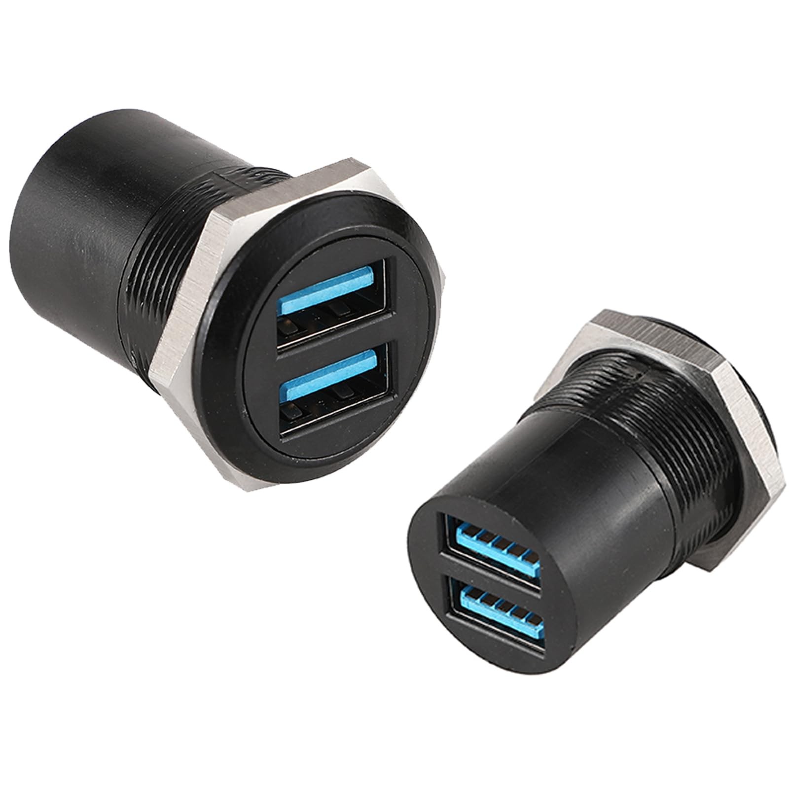 2PCS Dual Ports USB 3.0 Panel Mount Connector, Dual USB 3.0 Data Transfer and...