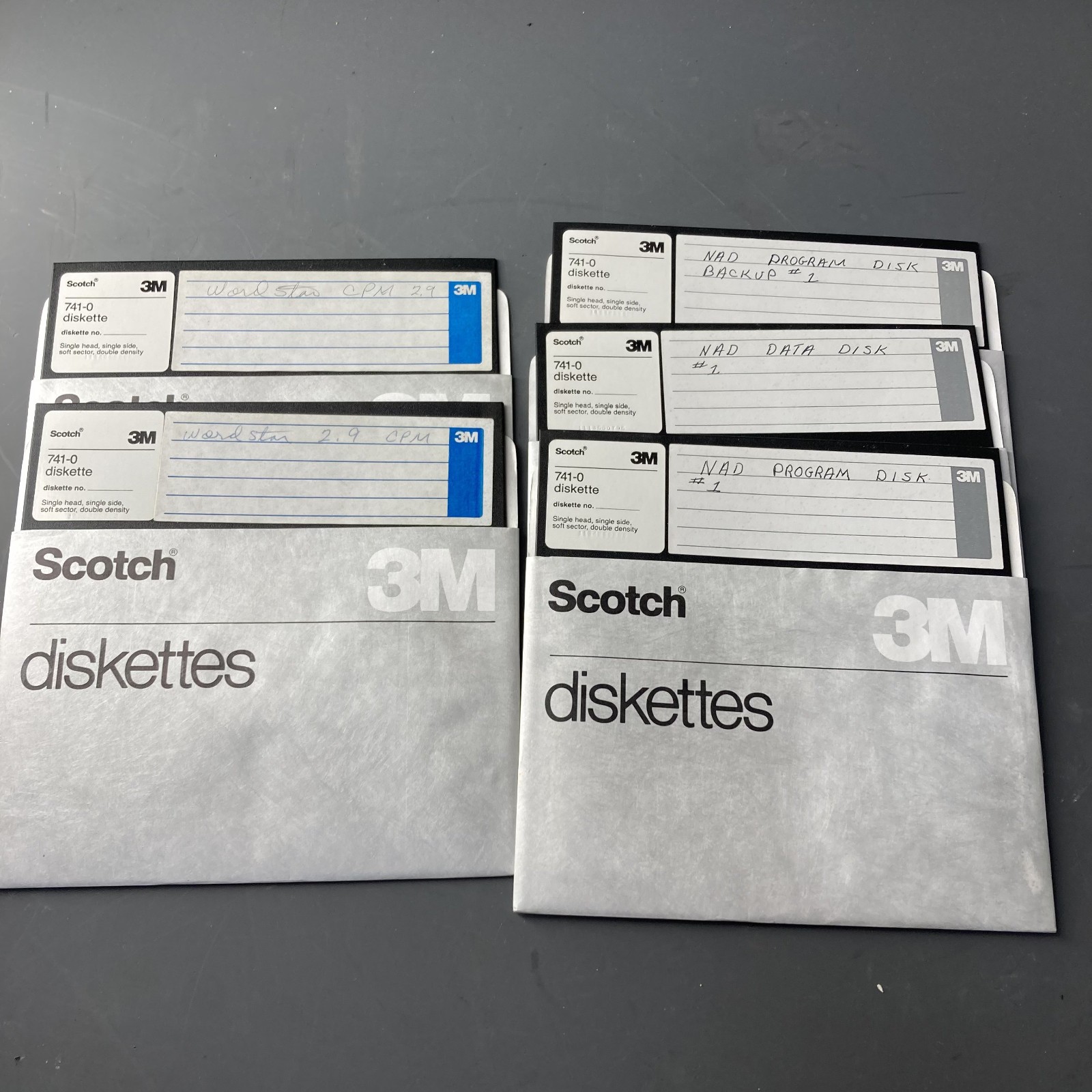 WordStar 2.9 NAD Structured System Group For CP/M 70s 80s lot of 5 8 Inch Floppy