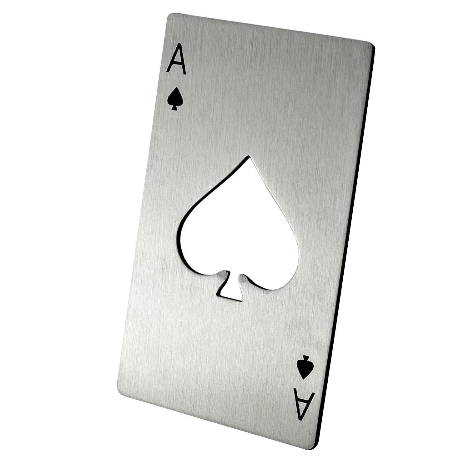 Mikamax – Ace of Spades Bottle Opener – Original – Stainless Steel – Casino Fans