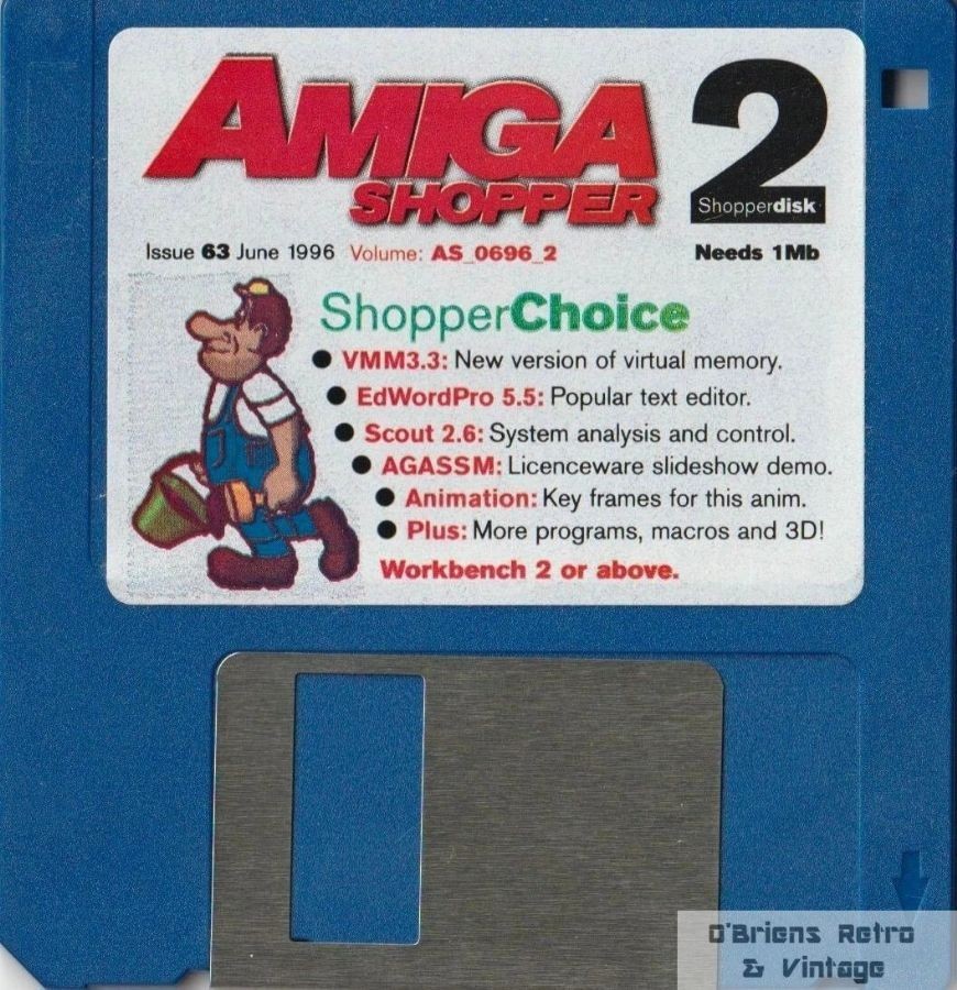 Amiga Shopper Issue 63 June 1996 Coverdisk 2, Misc Utilities - Floppy Disk