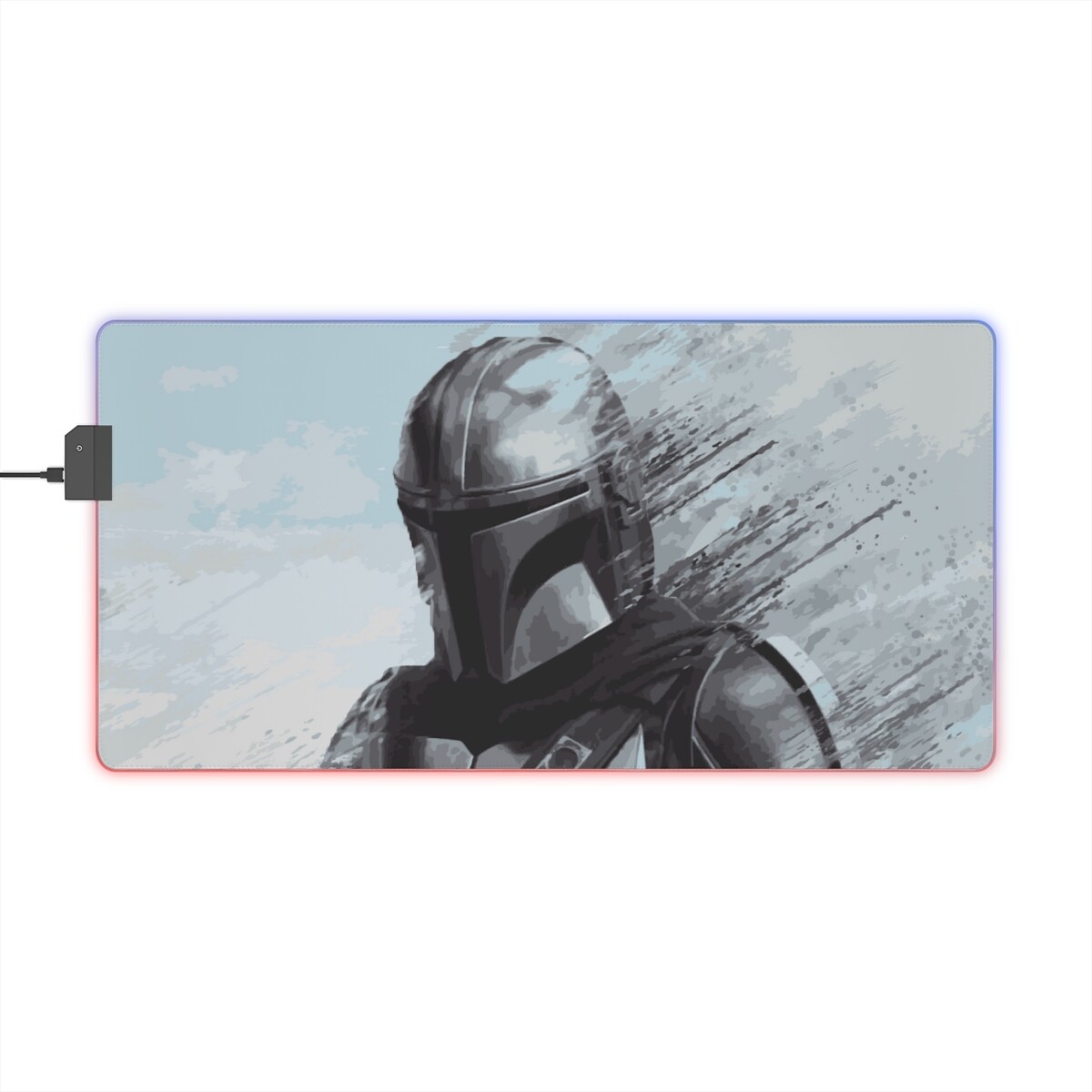 Star Wars Din Djarin The Mandalorian LED Gaming Mouse Pad RGB