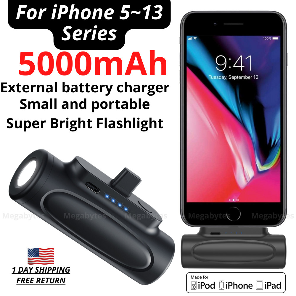 5000mAh Fast Power Bank External Battery Charging Case For iPhone 13 12 11 XR 6S