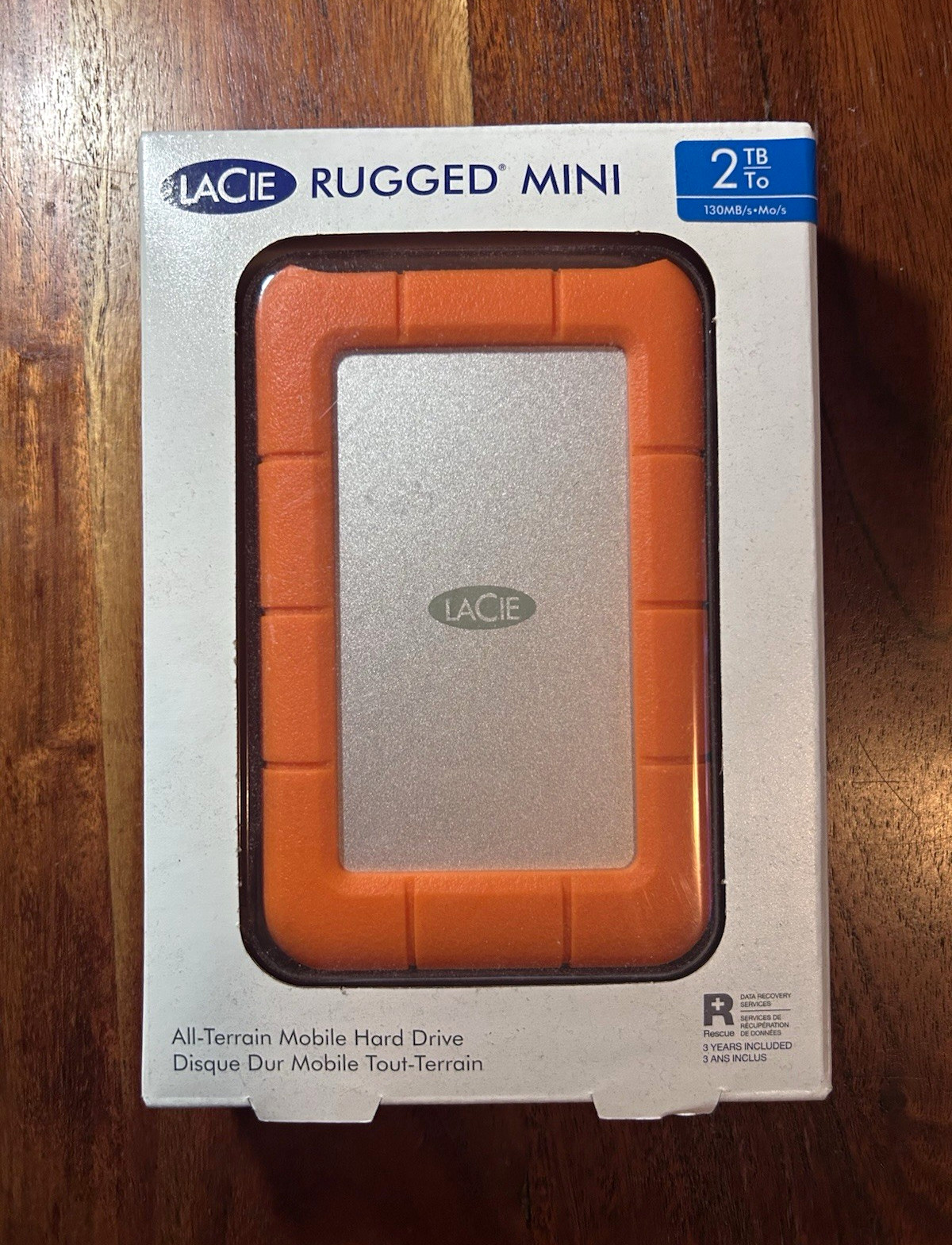 LaCie - Rugged Mini 2TB Portable External HDD - USB 3.2 - Gen 1 - USB-C - Orange