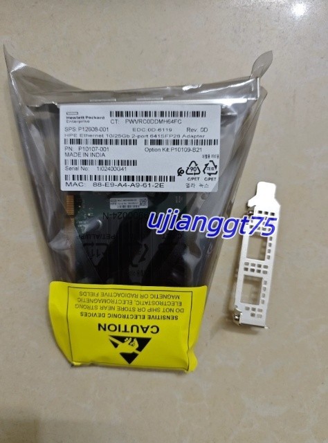 HP Mellanox CX512F 641 SFP28 P10109-B21 P12608-001 P10107-001 10/25Gb Network Ca