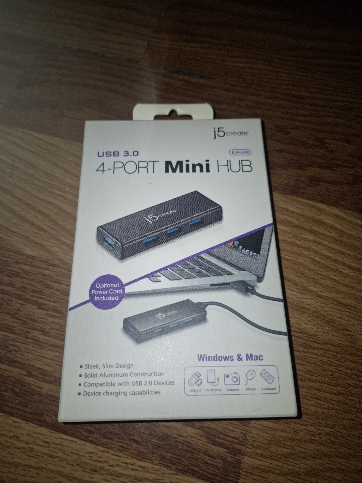j5 create Powered USB 3.0 4-Port Mini HUB - NEW