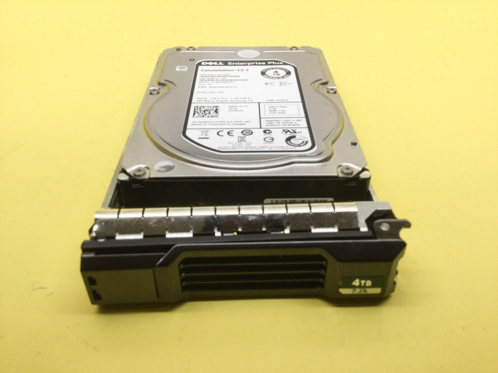 DRMYH Dell Compellent 4TB 7.2K 6Gbps SAS 3.5'' HDD ST4000NM0023 W/Tray