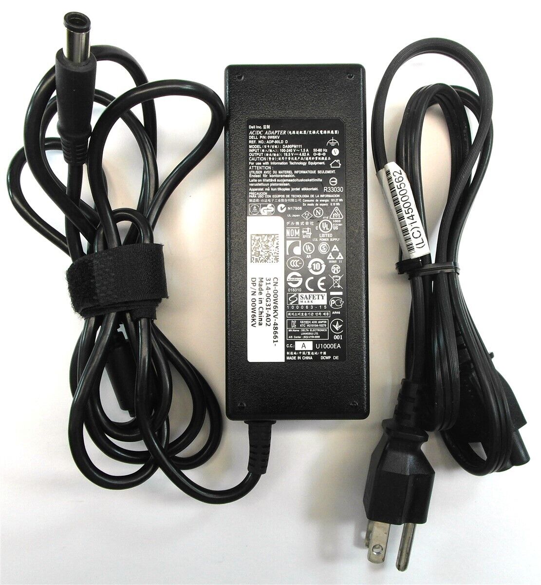 Genuine Dell Laptop Charger AC Adapter Power Supply DA90PM111 ADP-90LD D 0W6KV
