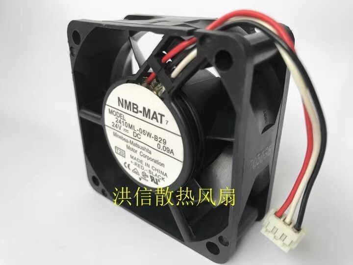NMB 6025 2410ML-05W-B29 DC24V 0.09A 60*25MM 3-Pin Inverter Cooling Fan