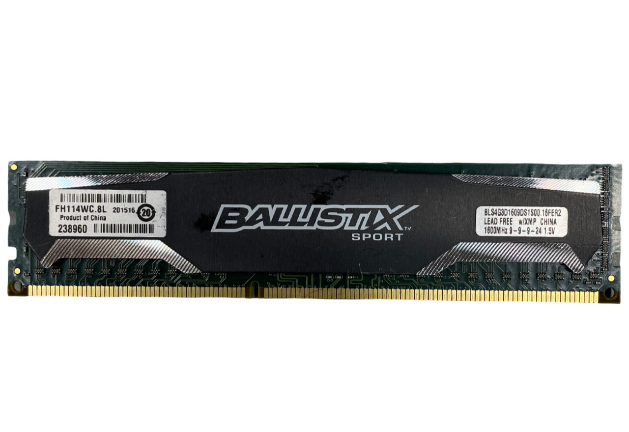 (LOT OF 21) Crucial Ballistix Sport BLS4G3D1609DS1S00 1600MHz RAM #21