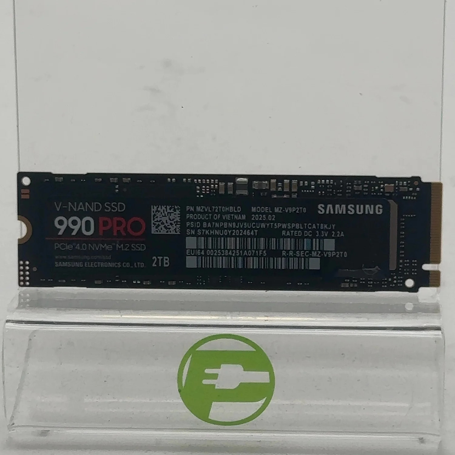 Samsung 2280mm 990 Pro 2TB M.2 NVMe Gen 4.0 x 4 SSD MZ-V9P2T0