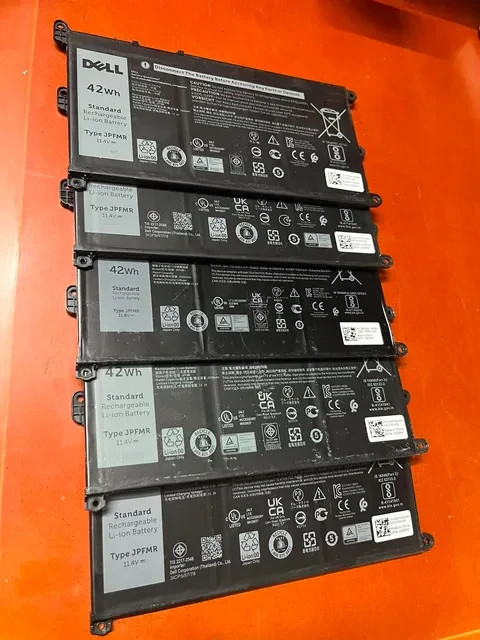 Lot of 5 Genuine Dell JPFMR 42Wh Laptop Batteries – Used & BIOS Tested