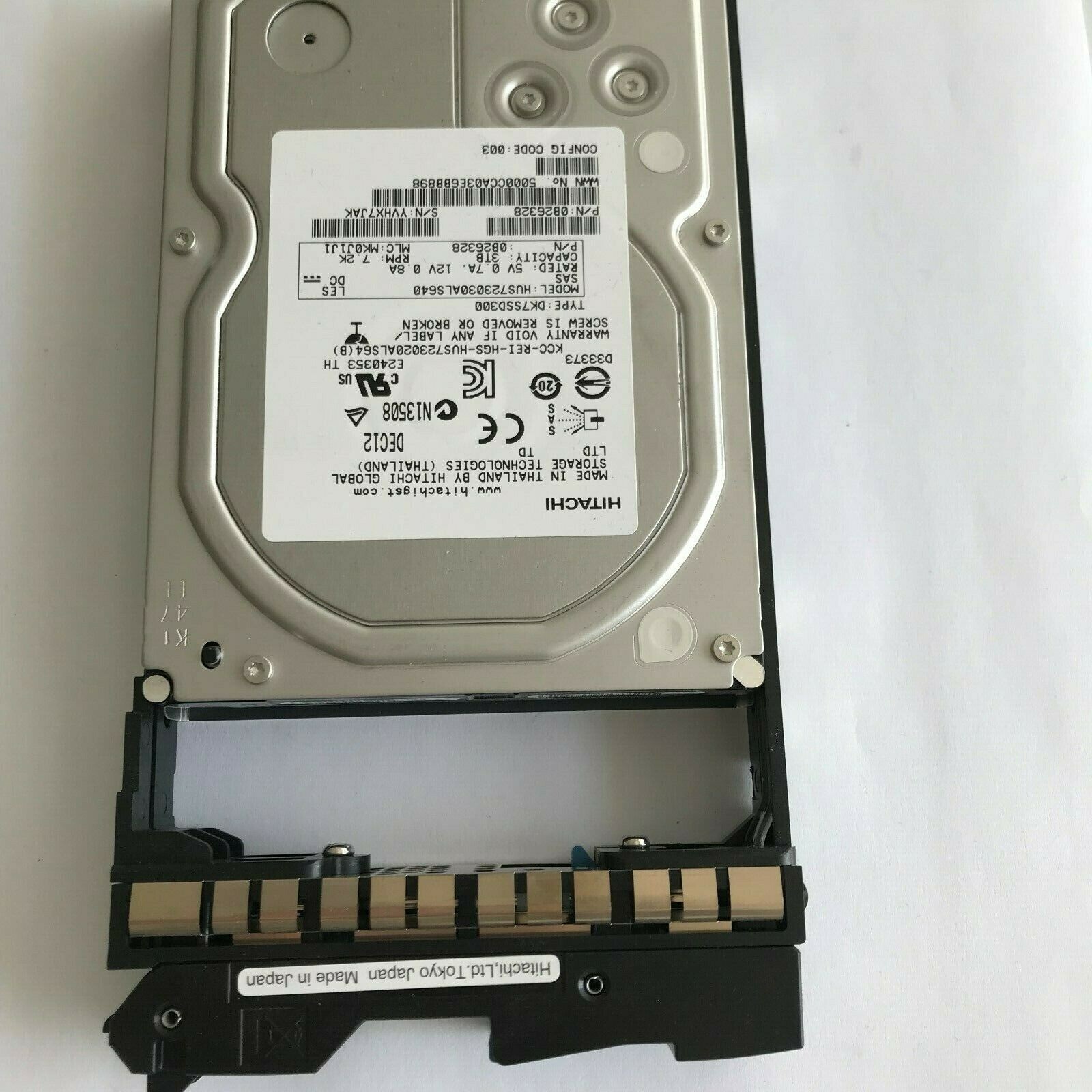 HDS Hitachi HUS 100 110 130 150 3TB 3.5-inch SAS storage hard drive 3285067-B