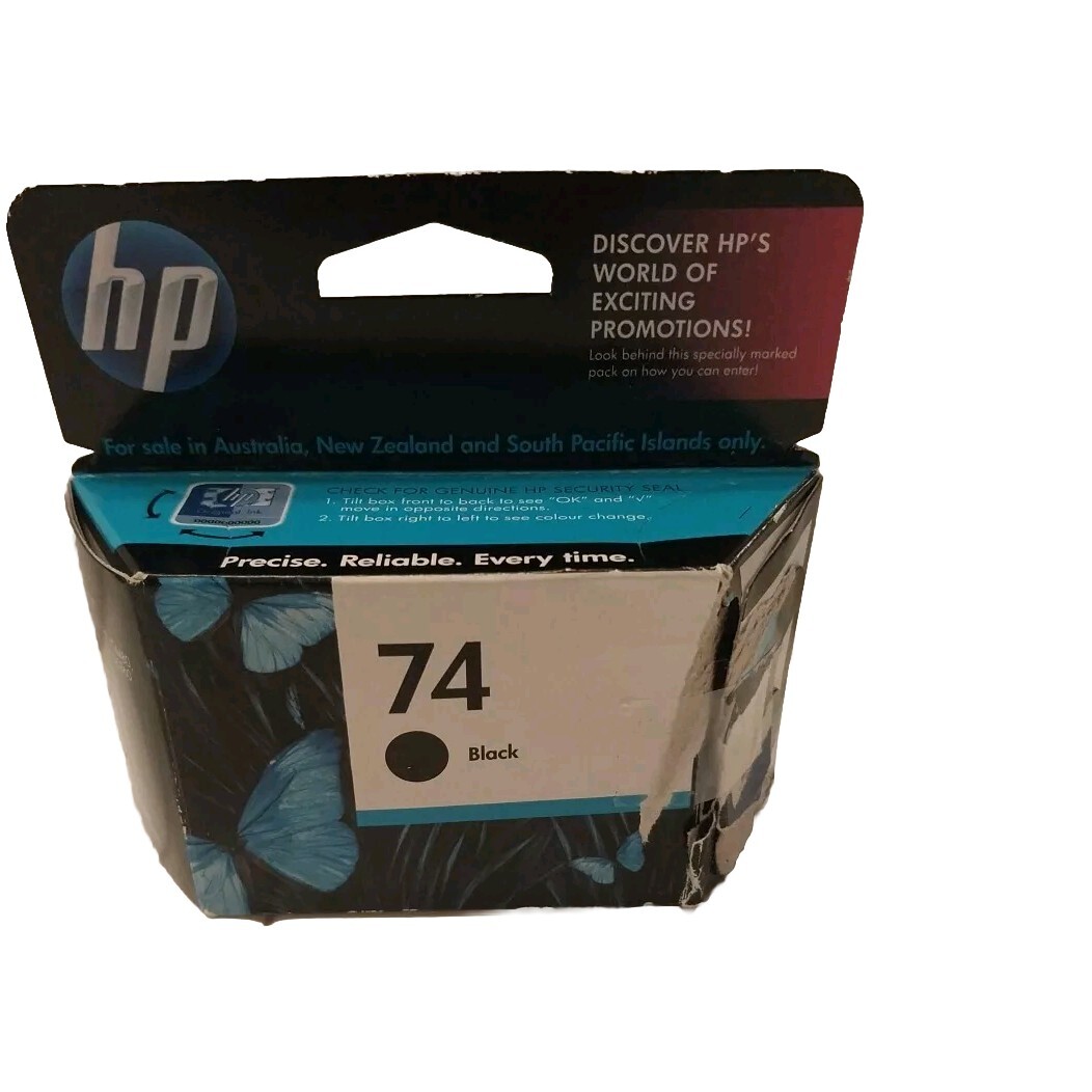 Genuine HP 74 Black Standard OEM Cartridge  *Open Box* Inner Pack Sealed Still