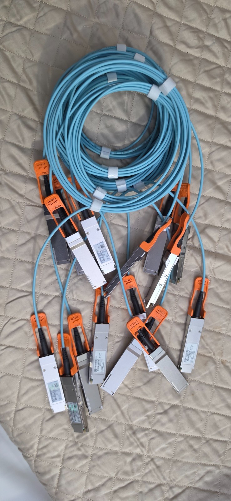 NEW GENUINE CISCO QSFP-100G-AOC10M - 100GBASE QSFP AOC 3m Total of 8.