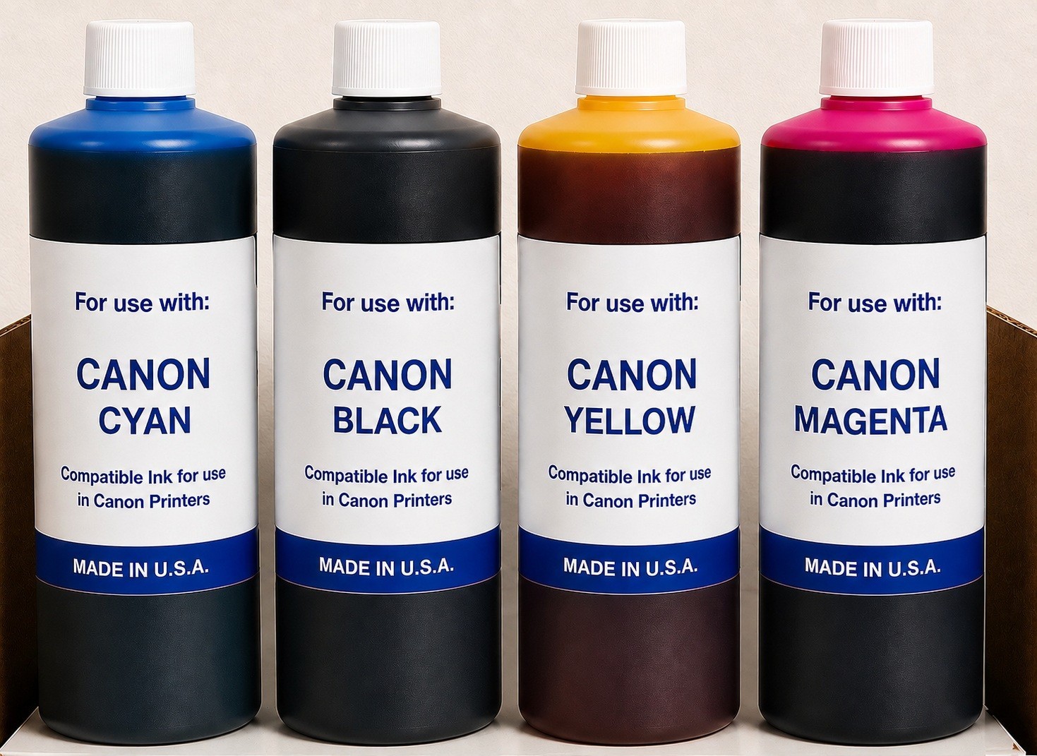 4 x COMPATIBLE BULK REFILL INK CANON MAXIFY GX7021 7021 (C-Y-M-K) (4,000ML)