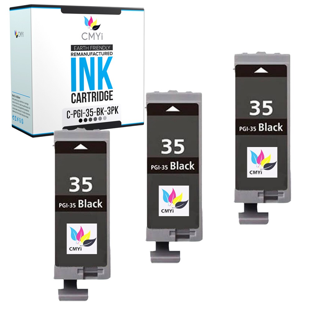CMYi 3-Pack Replacement PGI-35 Ink Cartridge for Canon PIXMA iP100 iP110 mini360