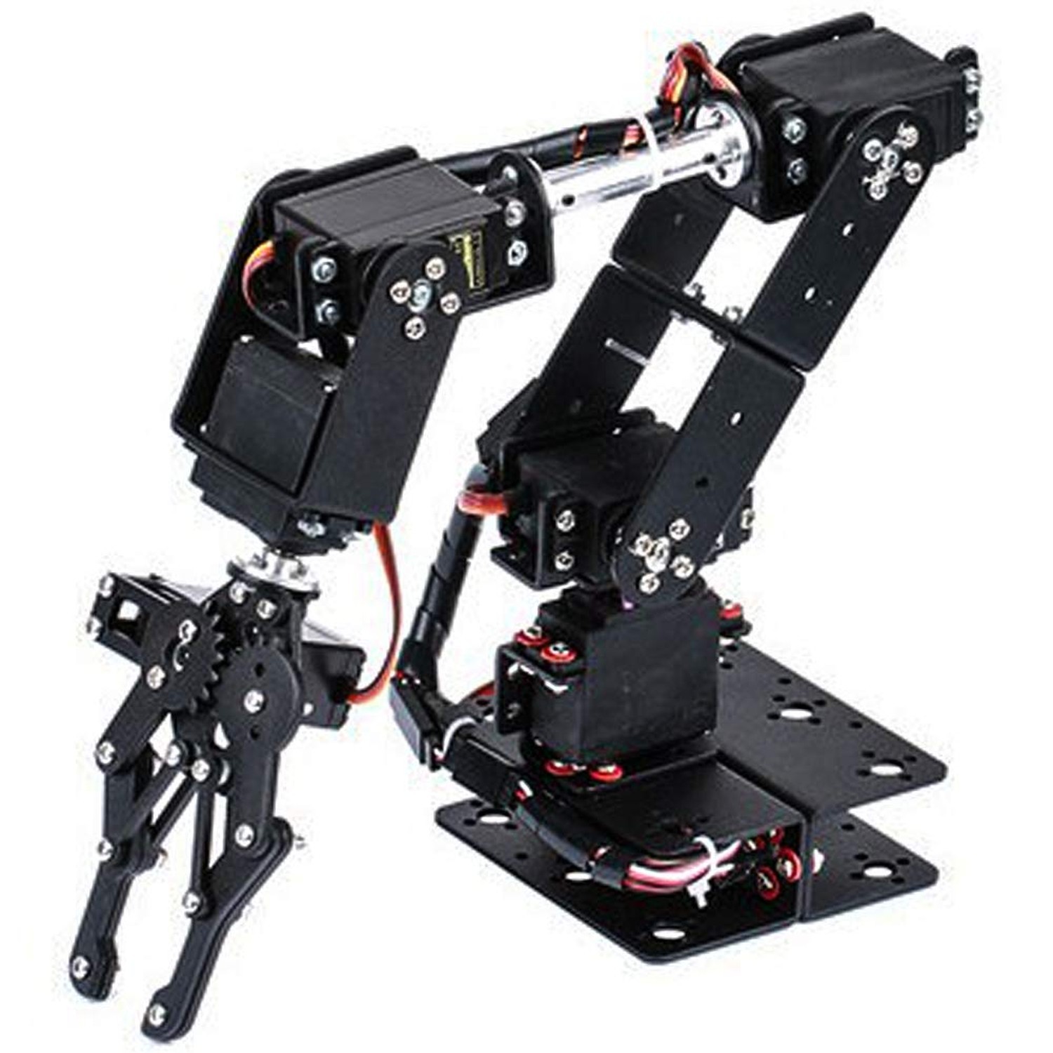 6DOF Robot Mechanical Arm Kit, Programming Robotic Clamp Hand Claw with 6 Ser...