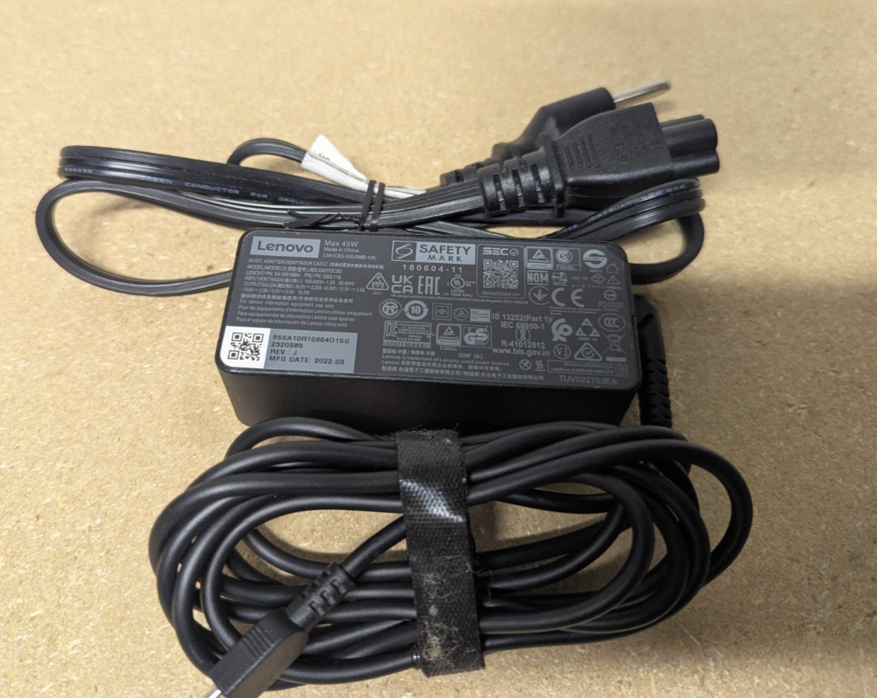 ADLX45YDC3D Lenovo 45W 2.25A 45W  20V USB C Power Adapter For Thinkpad X13 20SX