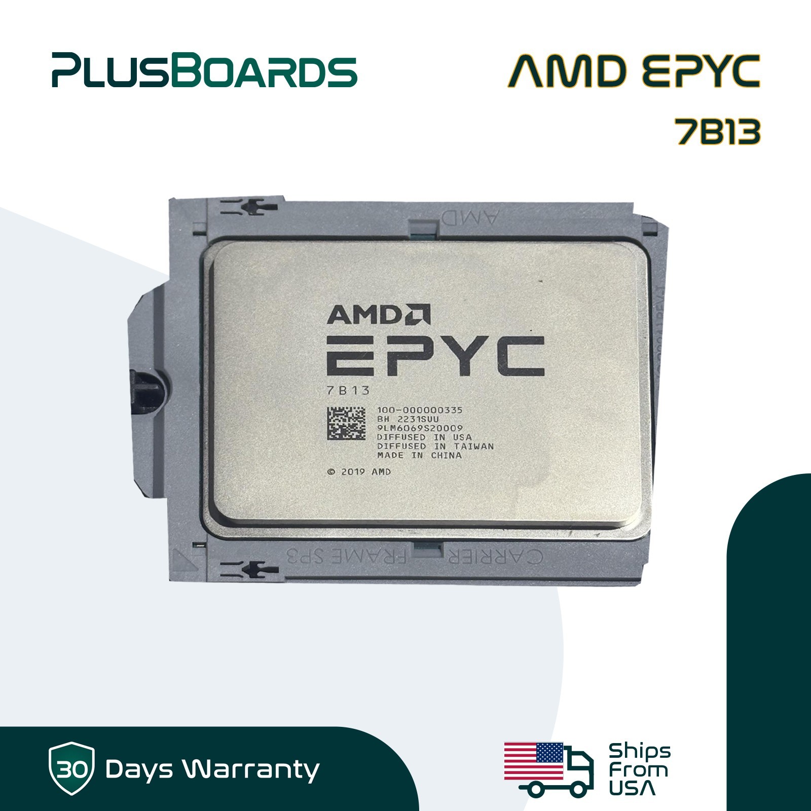 AMD EPYC 7B13 64-Core 2.2GHz 128-Thread 256MB L3 SP3 Server CPU Unlocked